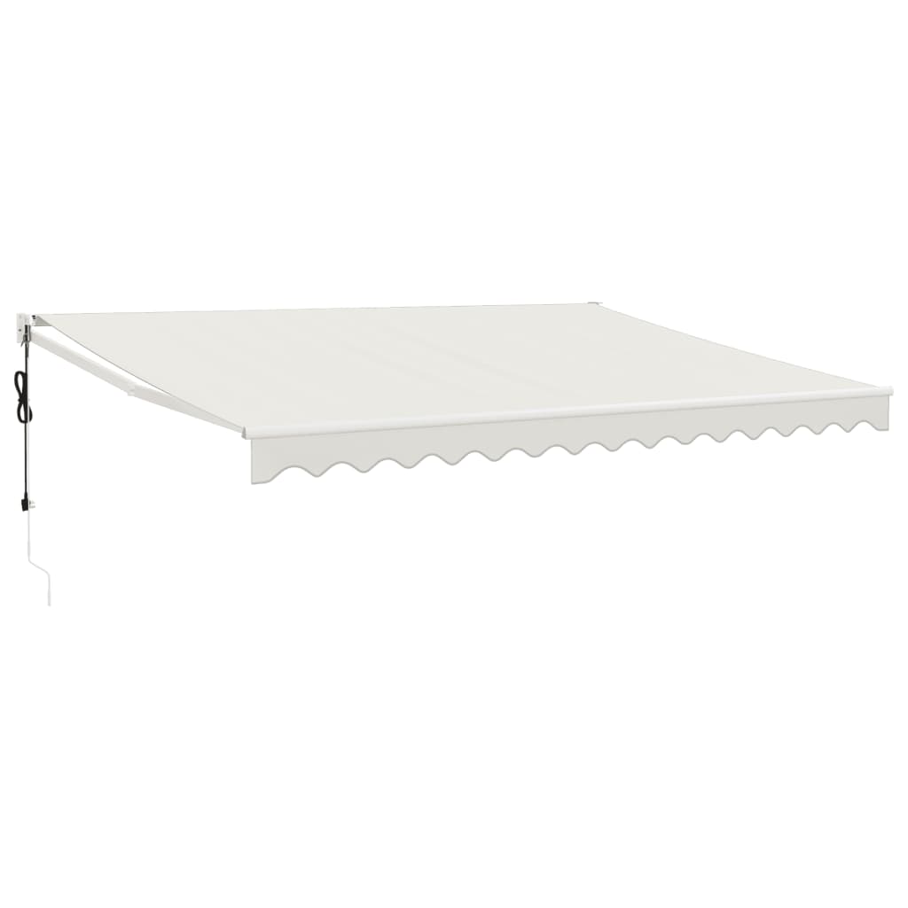 Automatisk uttrekkbar markise kremhvit 4,5x3 m