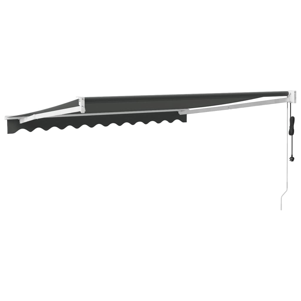 Automatisk uttrekkbar markise antrasitt 3,5x2,5 m