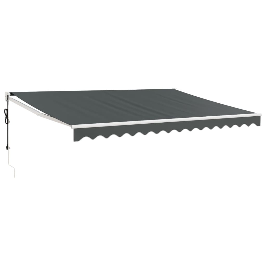 Automatisk uttrekkbar markise antrasitt 4,5x3 m