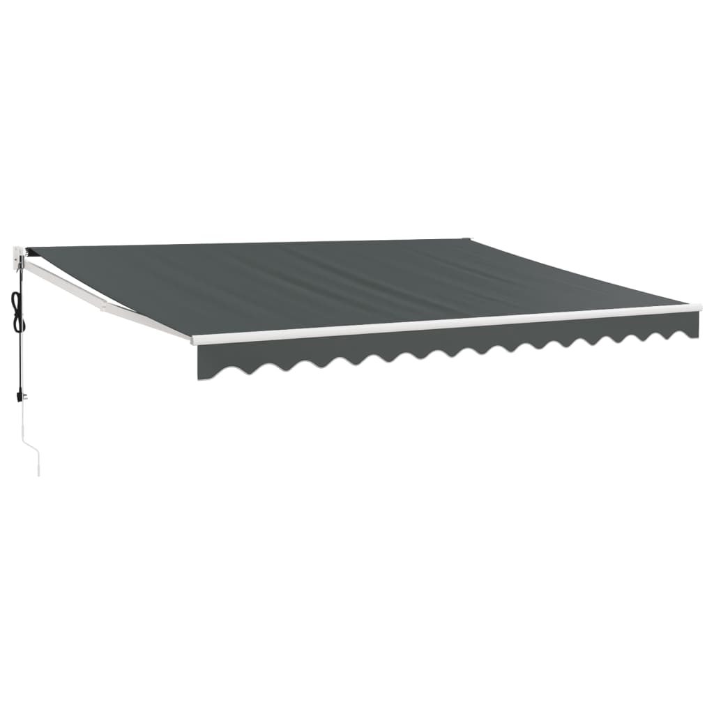 Automatisk uttrekkbar markise antrasitt 5x3 m