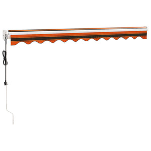 Automatisk uttrekkbar markise oransje og brun 3,5x2,5 m