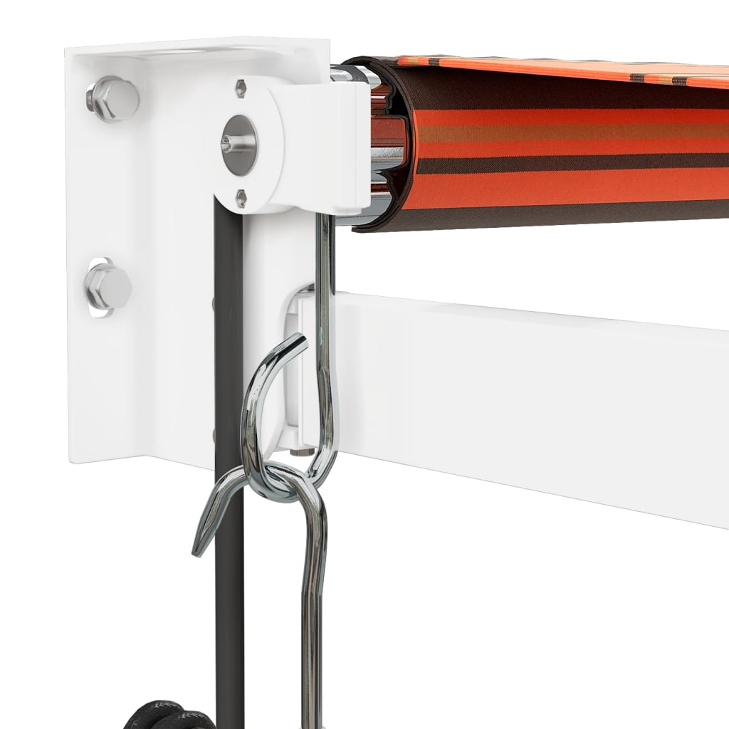 Automatisk uttrekkbar markise oransje og brun 3,5x2,5 m