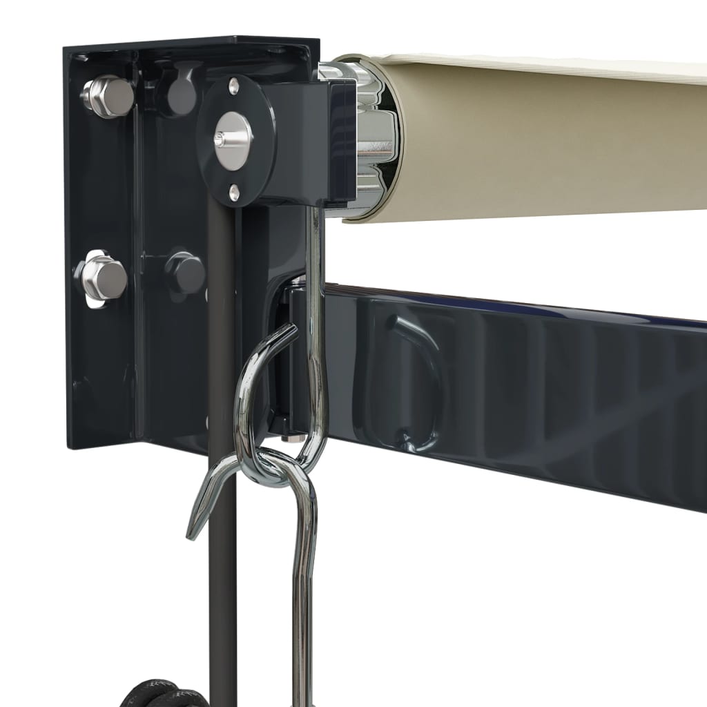 Automatisk uttrekkbar markise kremhvit 3x2,5 m