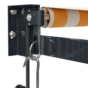 Automatisk uttrekkbar markise gul og hvit 4,5x3 m