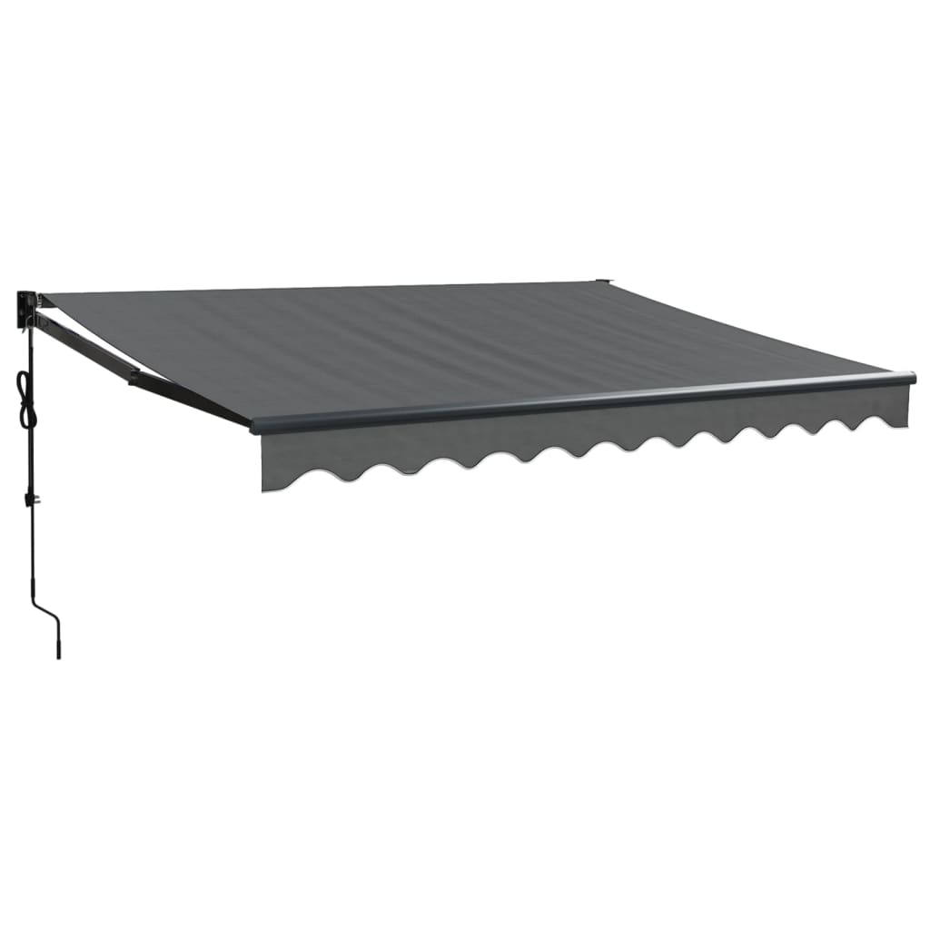 Automatisk uttrekkbar markise antrasitt 3,5x2,5 m