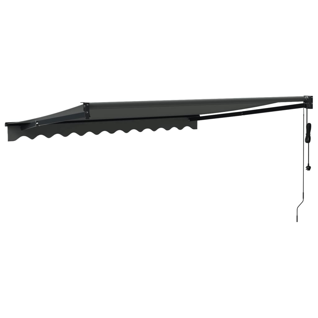 Automatisk uttrekkbar markise antrasitt 3,5x2,5 m