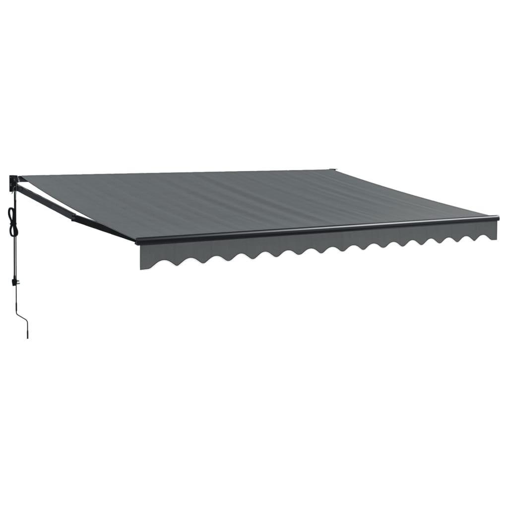 Automatisk uttrekkbar markise antrasitt 4,5x3 m