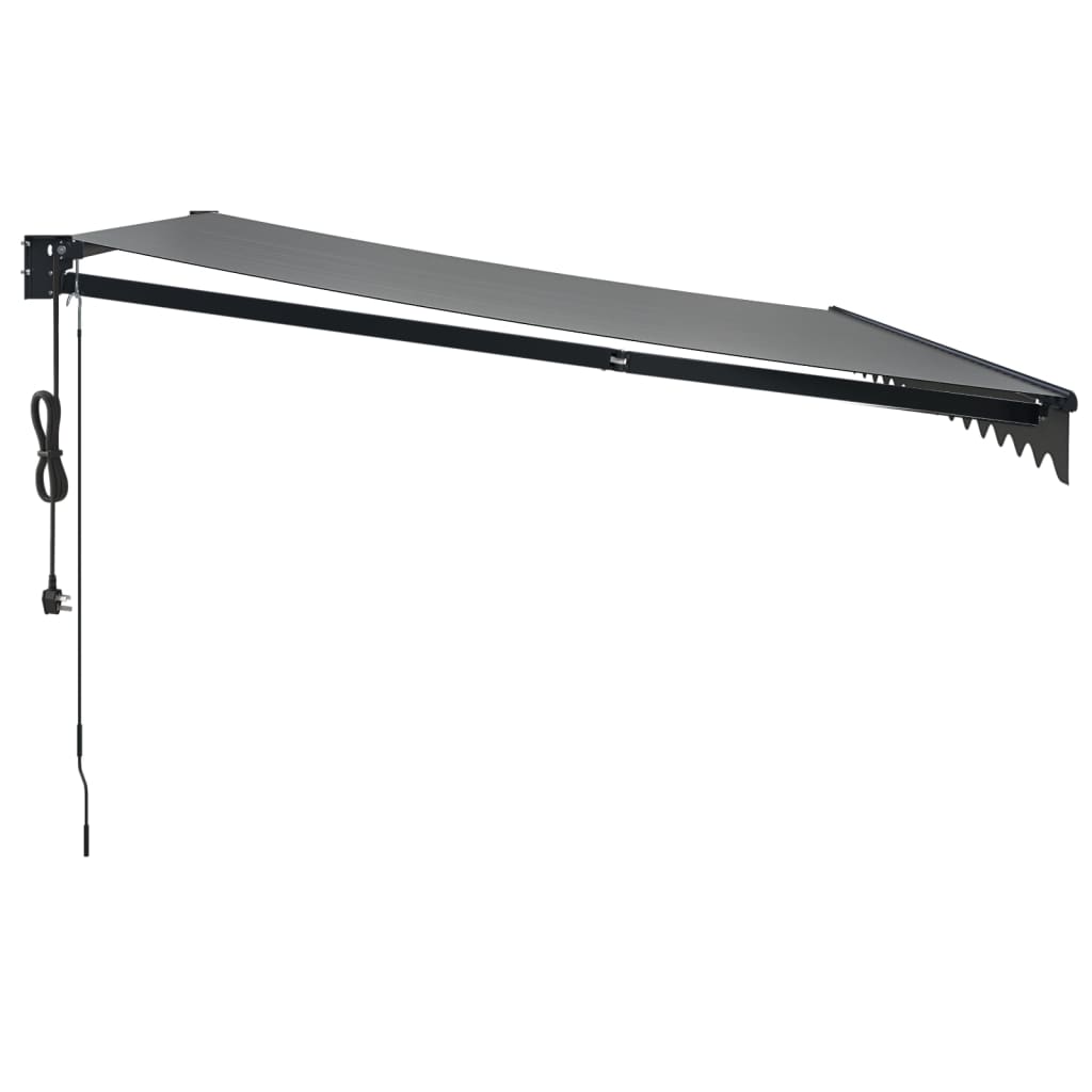 Automatisk uttrekkbar markise antrasitt 4,5x3 m