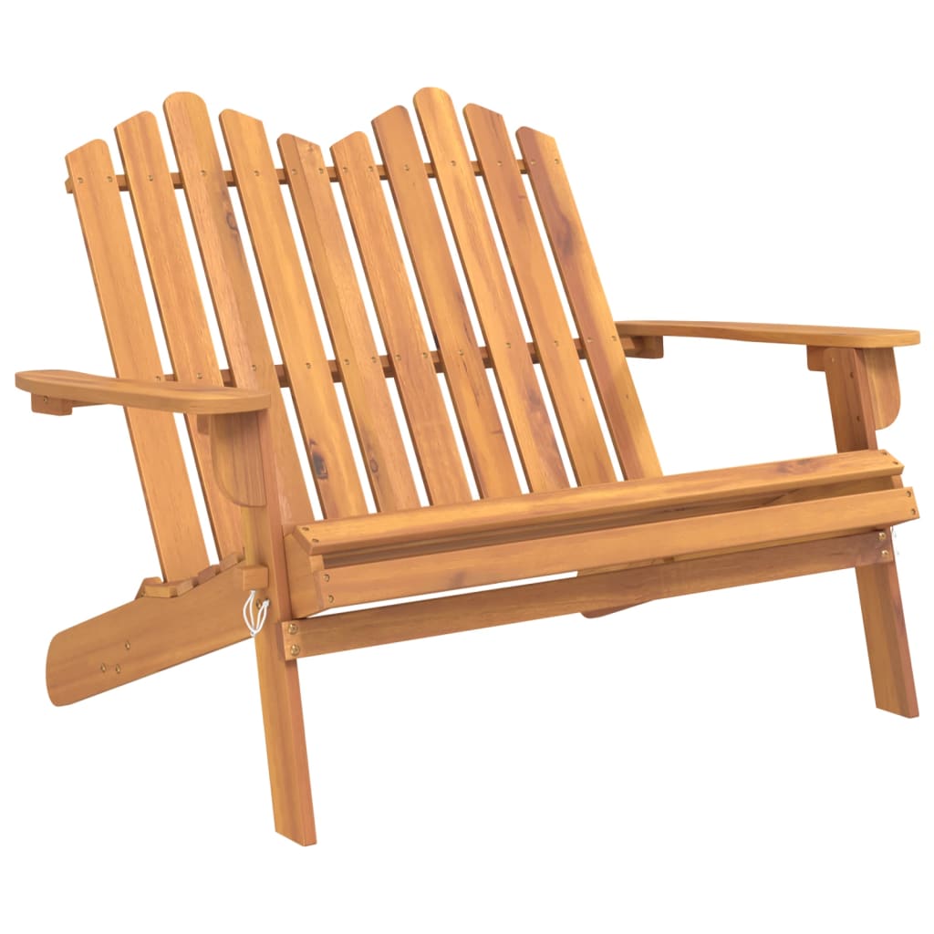 Adirondack garden bench 126 cm solid acacia wood