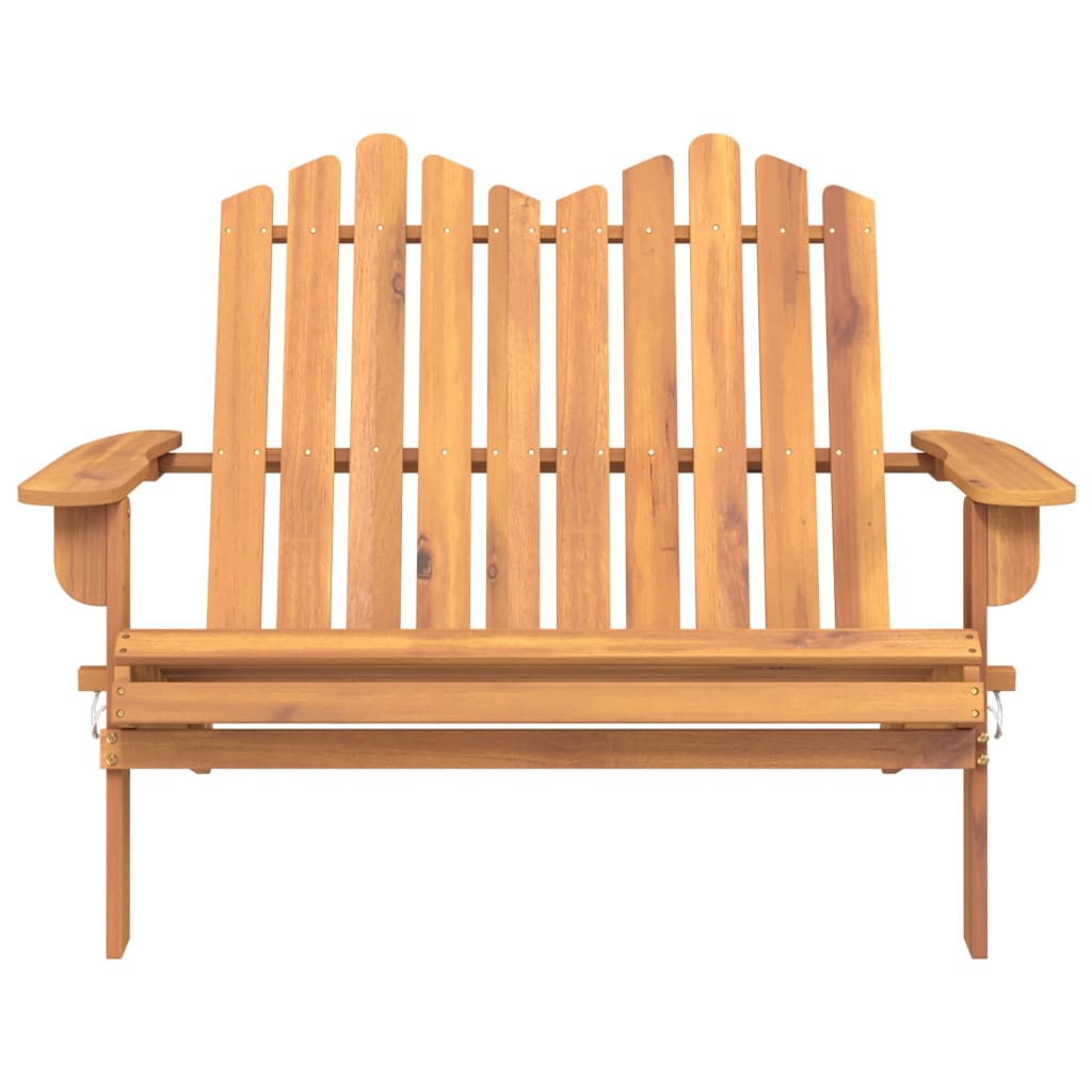 Adirondack garden bench 126 cm solid acacia wood