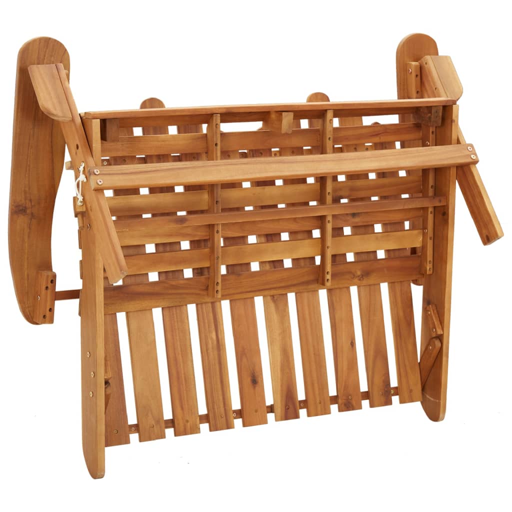 Adirondack garden bench 126 cm solid acacia wood