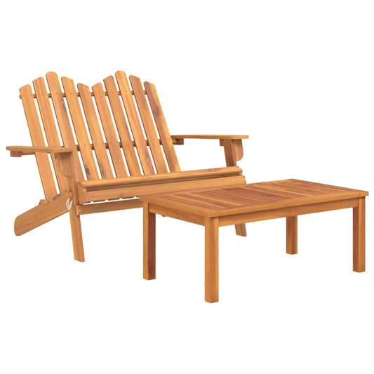 Adirondack garden sofa set 2 pieces solid acacia wood