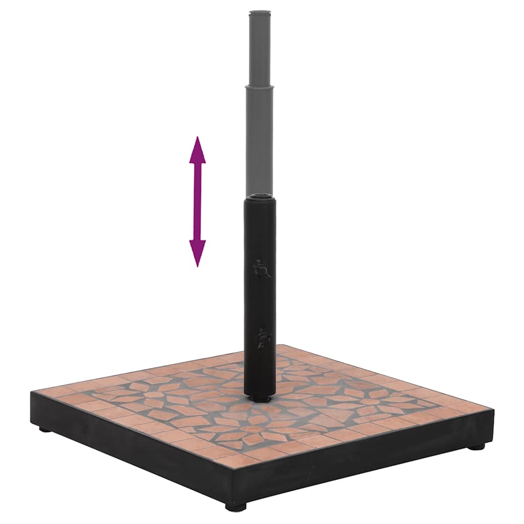Parasollfot terrakotta firkantet 12 kg