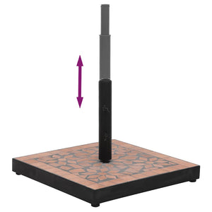 Parasollfot terrakotta firkantet 12 kg
