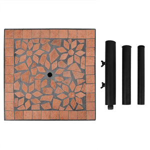 Parasollfot terrakotta firkantet 12 kg