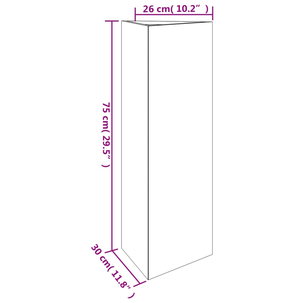 Plantekasse 30x26x75 cm cortenstål