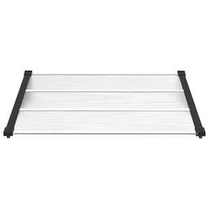 Skjermtak svart og gjennomsiktig 122x90 cm polykarbonat