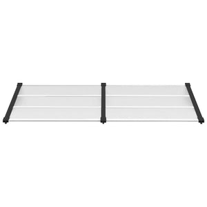 Skjermtak svart og gjennomsiktig 199x90 cm polykarbonat