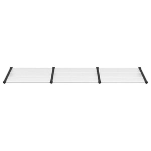 Skjermtak svart og gjennomsiktig 297,5x90 cm polykarbonat