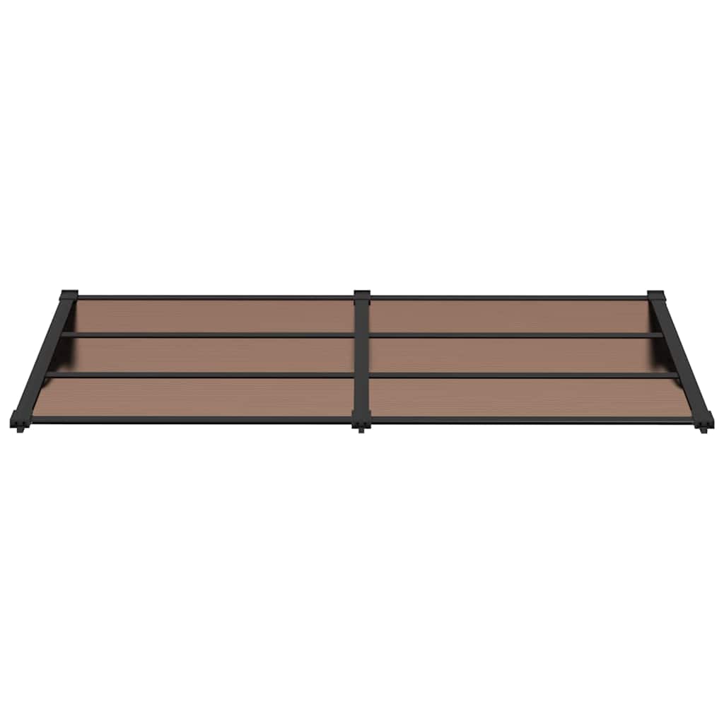 Skjermtak svart 199x90 cm polykarbonat