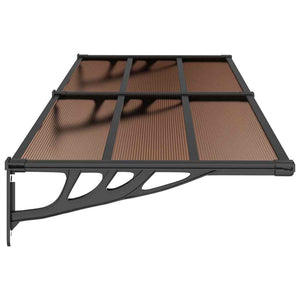 Skjermtak svart 239x90 cm polykarbonat