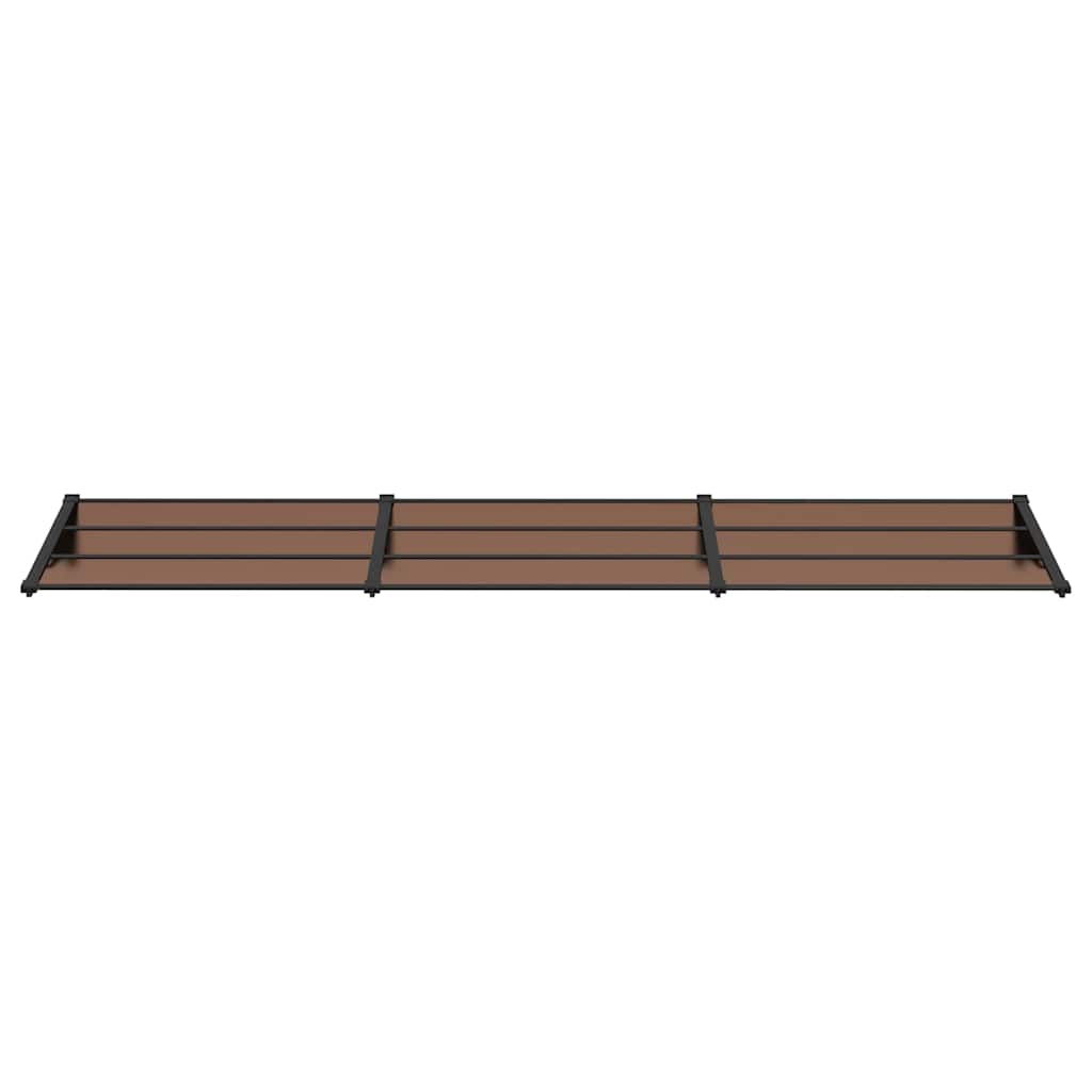 Skjermtak svart 358,5x90 cm polykarbonat