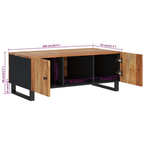 Salongbord 100x54x40 cm heltre akasie og konstruert tre