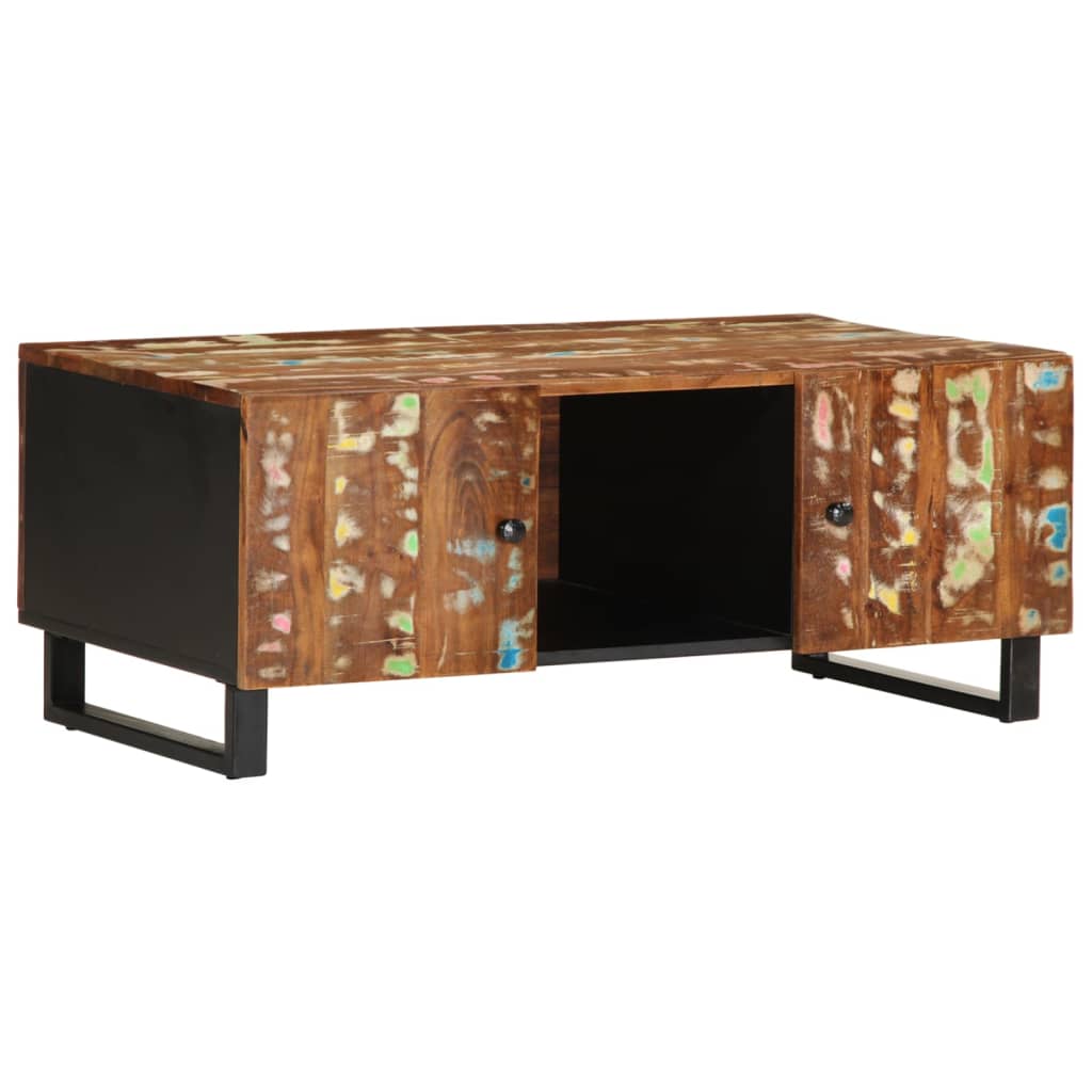 Coffee table 100x54x40 cm reclaimed solid wood and engineered wood
