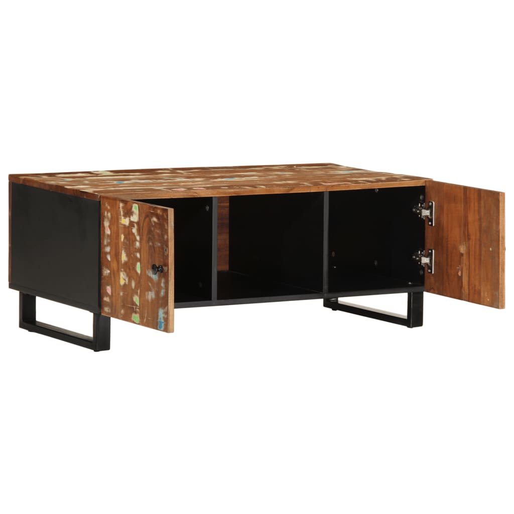 Coffee table 100x54x40 cm reclaimed solid wood and engineered wood