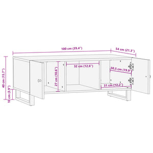 Coffee table 100x54x40 cm reclaimed solid wood and engineered wood