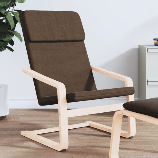 Relaxing chair dark brown fabric