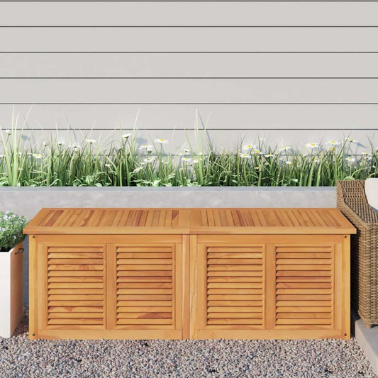 Pillow box with bag 150x50x55 cm solid teak wood