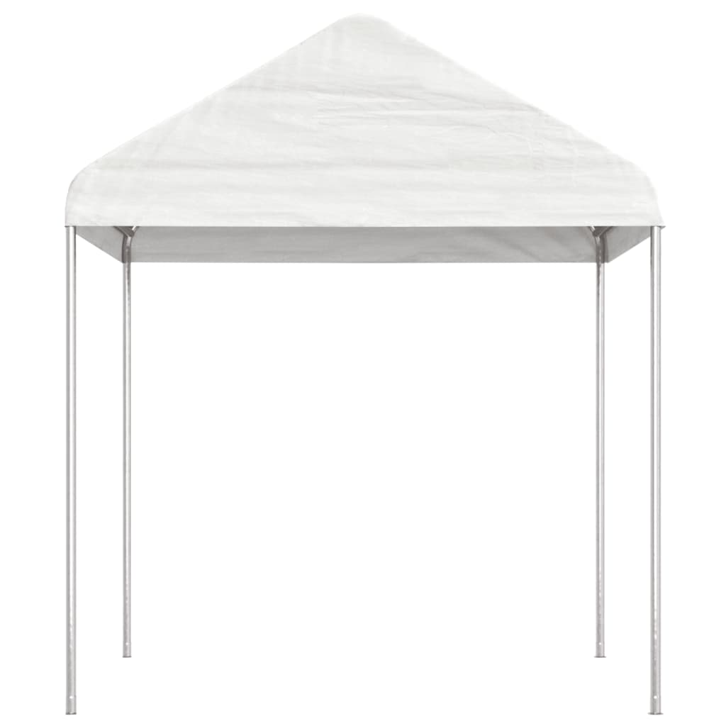 Paviljong med tak hvit 13,38x2,28x2,69 m polyetylen