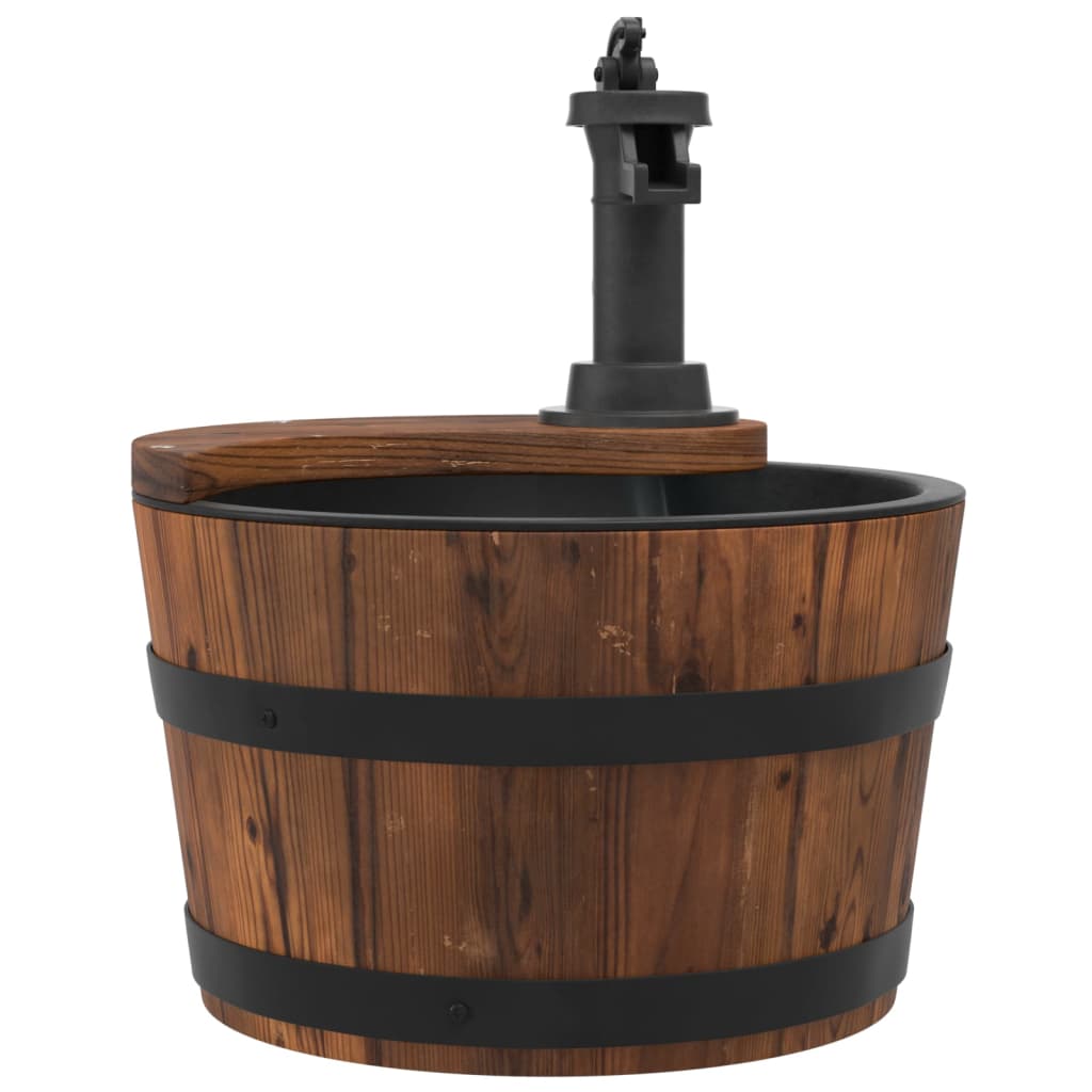 Water fountain with pump 28x28x34.5 cm solid spruce wood