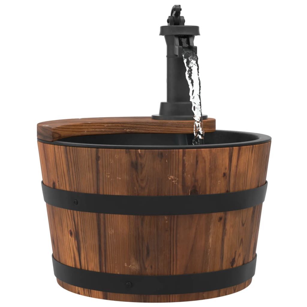 Water fountain with pump 28x28x34.5 cm solid spruce wood