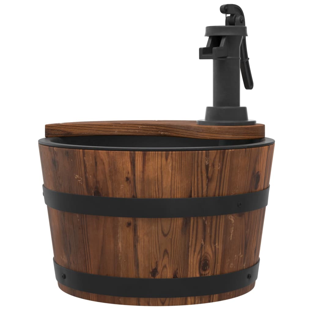 Water fountain with pump 28x28x34.5 cm solid spruce wood