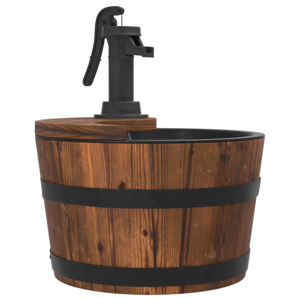 Water fountain with pump 28x28x34.5 cm solid spruce wood
