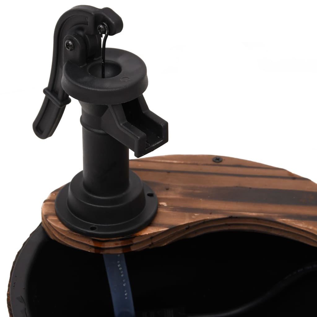 Water fountain with pump 28x28x34.5 cm solid spruce wood