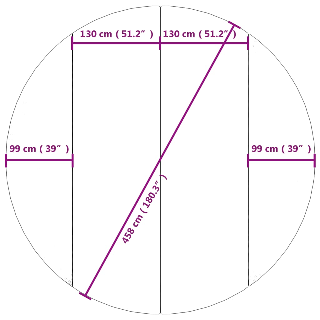 Bassengduk lysegrå Ø458 cm polyester geotekstil