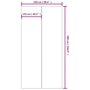 Bassengduk lysegrå 500x250 cm polyester geotekstil