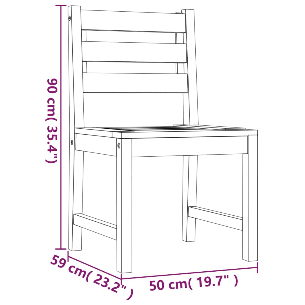 Hagestoler 8 stk heltre teak