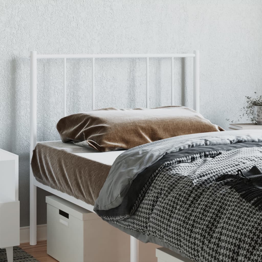 Sengegavl i metall hvit 80 cm