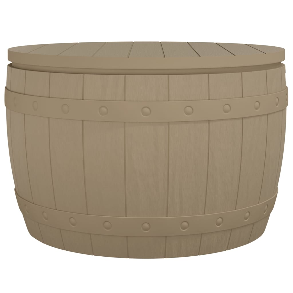 Garden storage box 3-in-1 light brown polypropylene