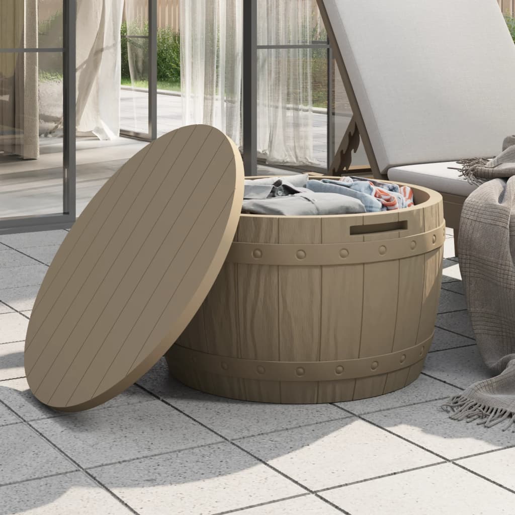 Garden storage box 3-in-1 light brown polypropylene