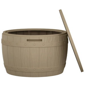 Garden storage box 3-in-1 light brown polypropylene