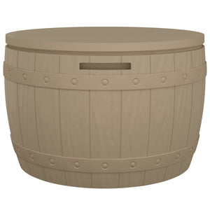 Garden storage box 3-in-1 light brown polypropylene