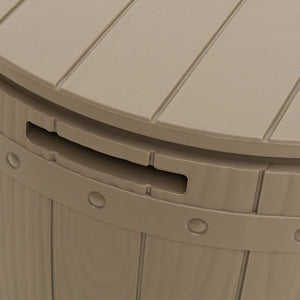 Garden storage box 3-in-1 light brown polypropylene
