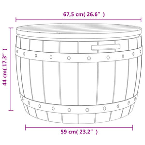 Garden storage box 3-in-1 light brown polypropylene