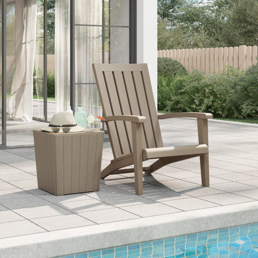 Adirondack garden chair brown polypropylene