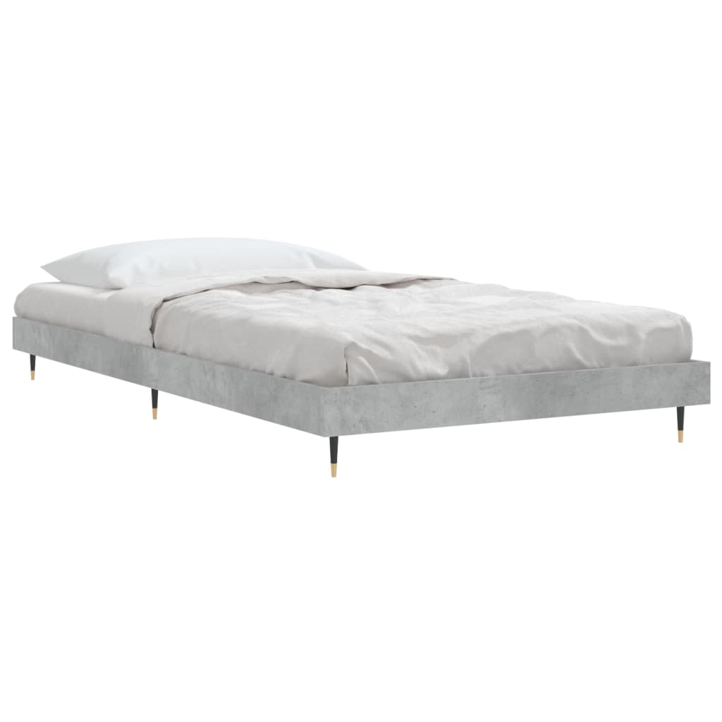 Sengeramme betonggrå 90x190 cm konstruert tre